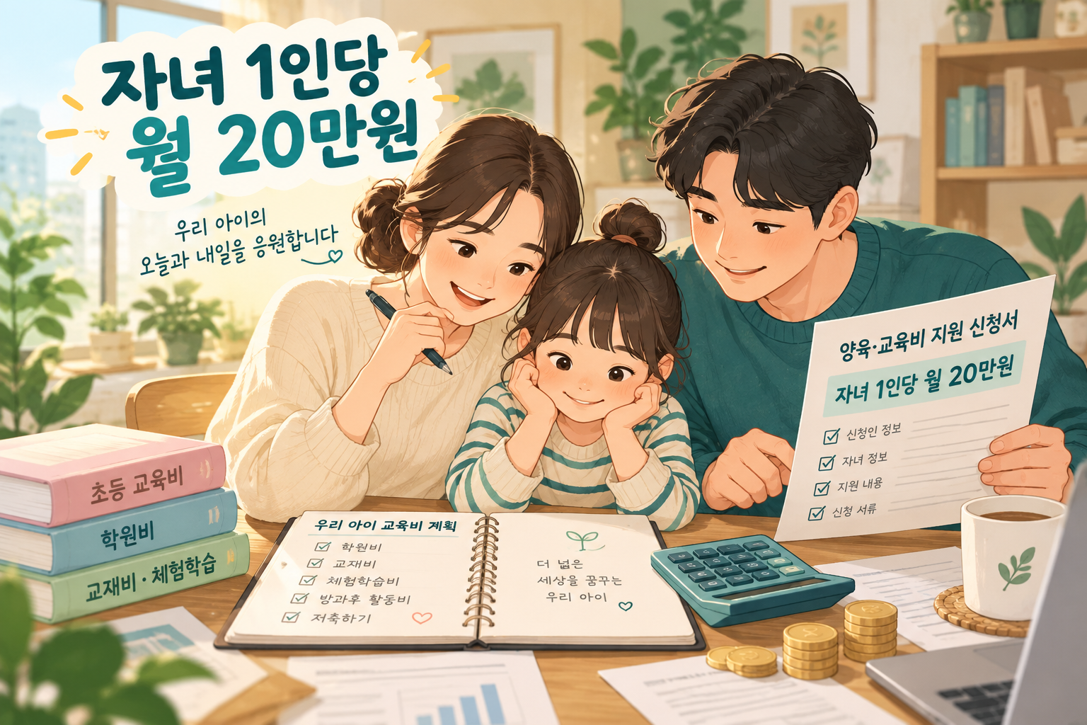 양육비 자녀 1인당 월 20만원 지원 안내