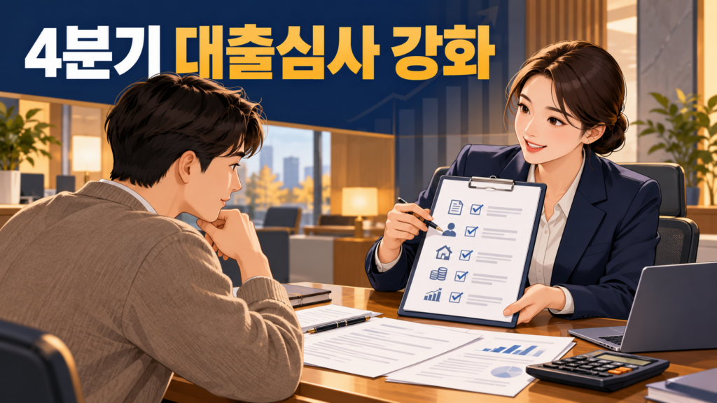 4분기 대출심사 강화와 은행 상담 안내